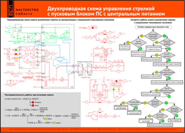 Двухпроводная схема управления стрелкой схема Двухпроводная схема управления стрелкой схема